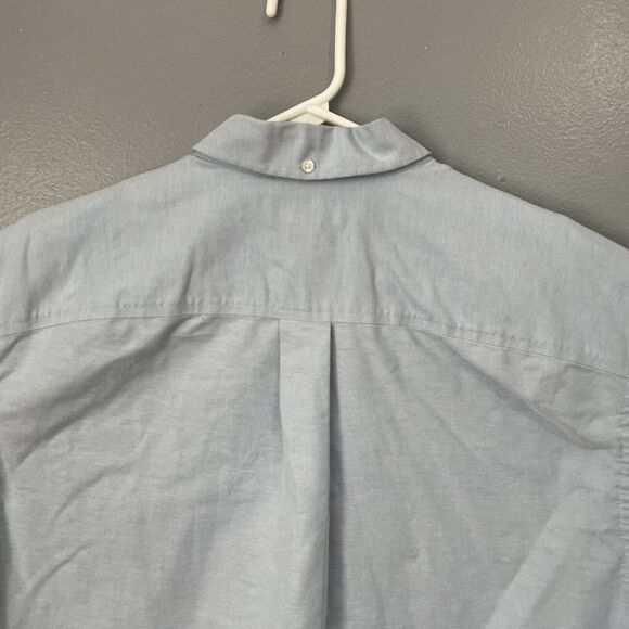 Duluth Trading Shirt Mens Large Casual Chambray Work Blue Pencil Pocket - Picture 8 of 10